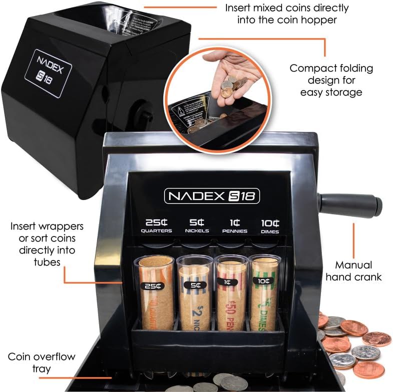 Nadex S18 Manual Coin Sorter and Wrapper - Image 3